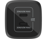 BELKIN podwójna ścienna 45W USB-C GAN z PPS czarna WCH011vfBK - 1121654 - zdjęcie 3